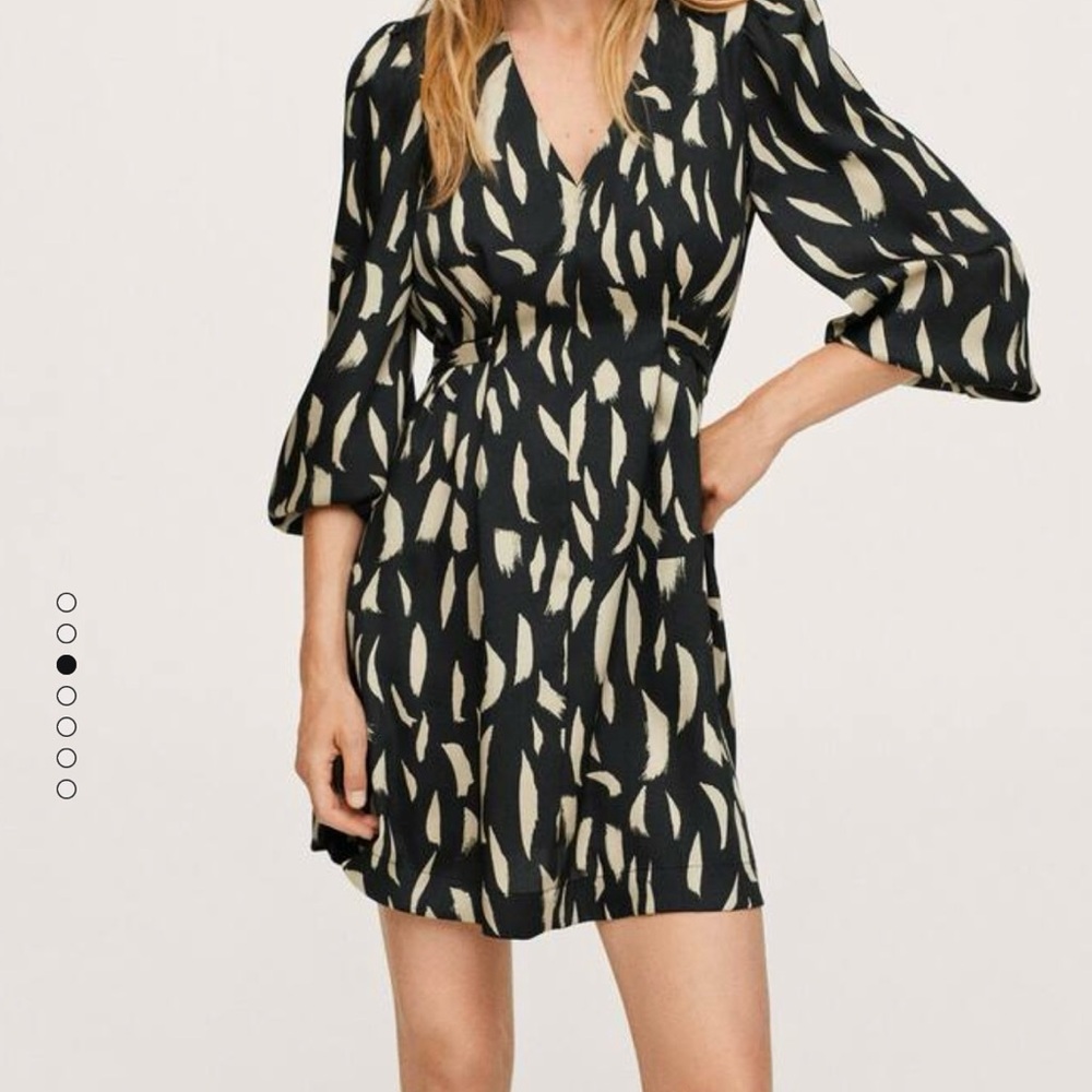 Printed Bow Dress, size M. Only worn once